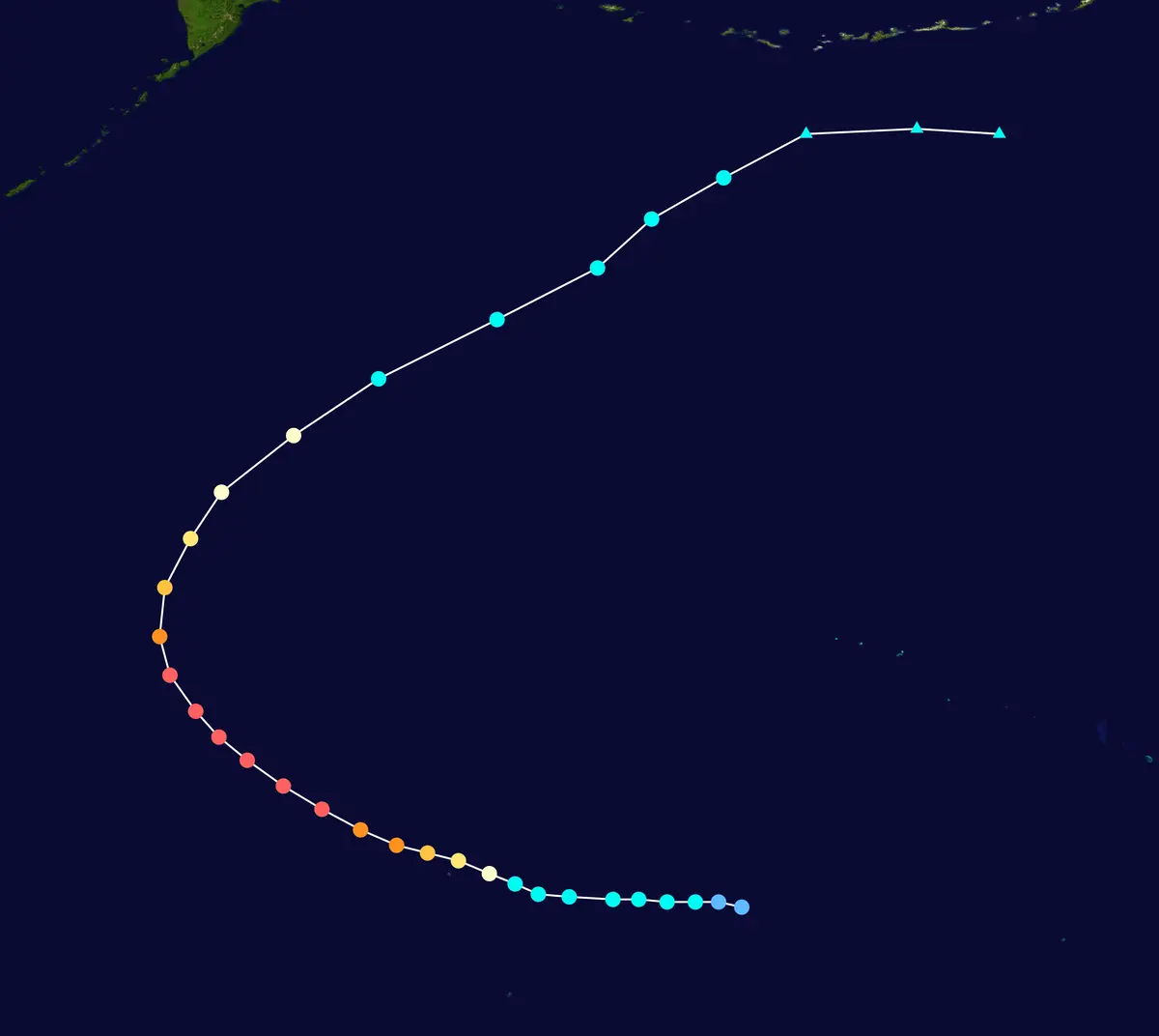 Track map of Olive 1952