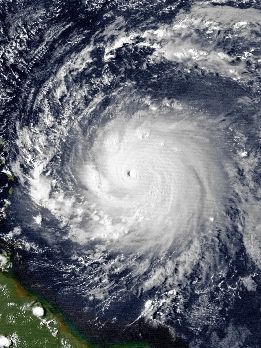 Satellite image of Hugo 1989