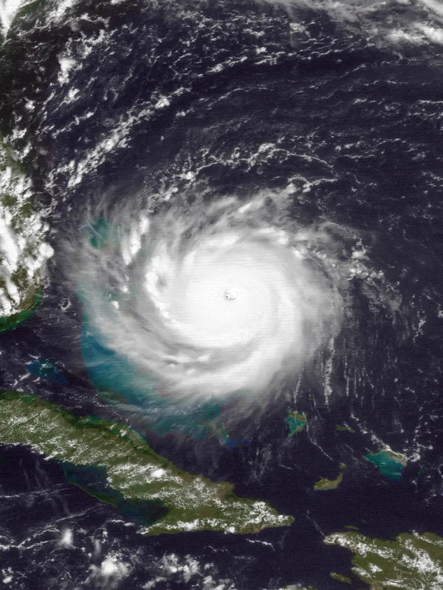 Satellite image of Andrew 1992
