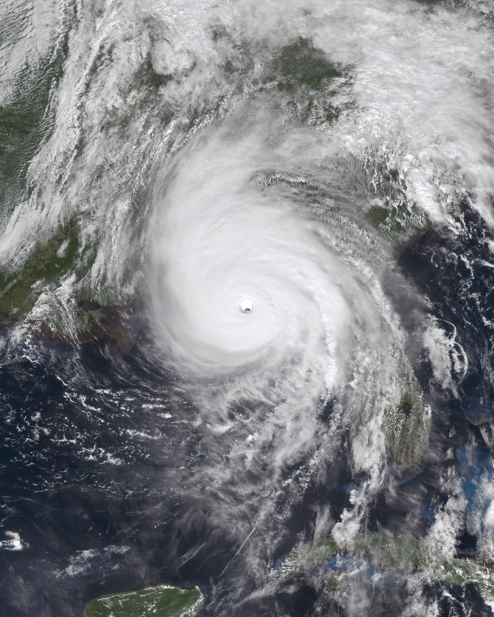 Satellite image of Michael 2018