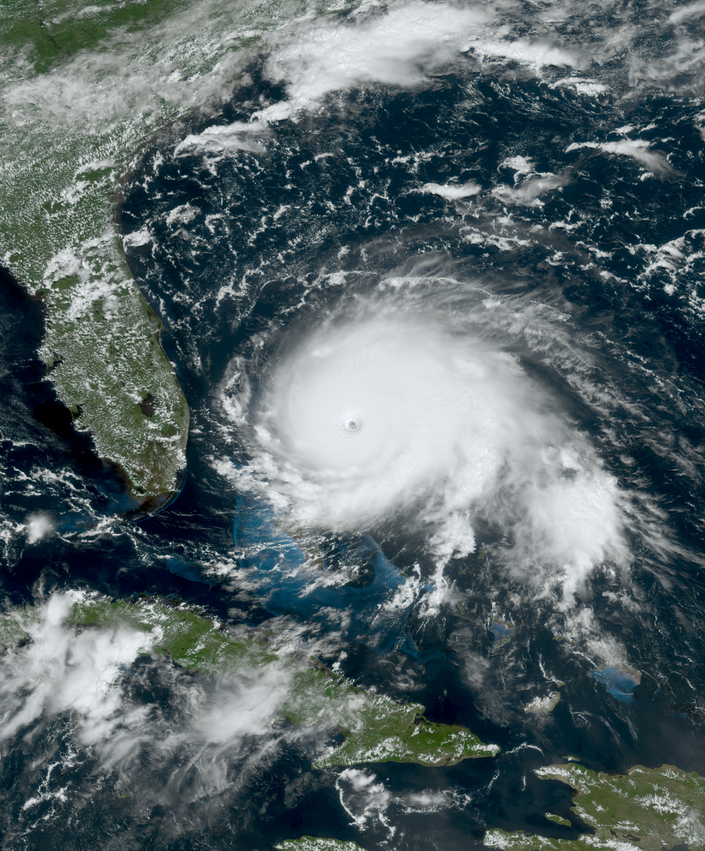 Satellite image of Dorian 2019
